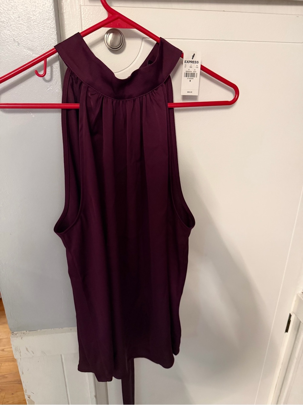 NWT Express Deep Plum Halter Top